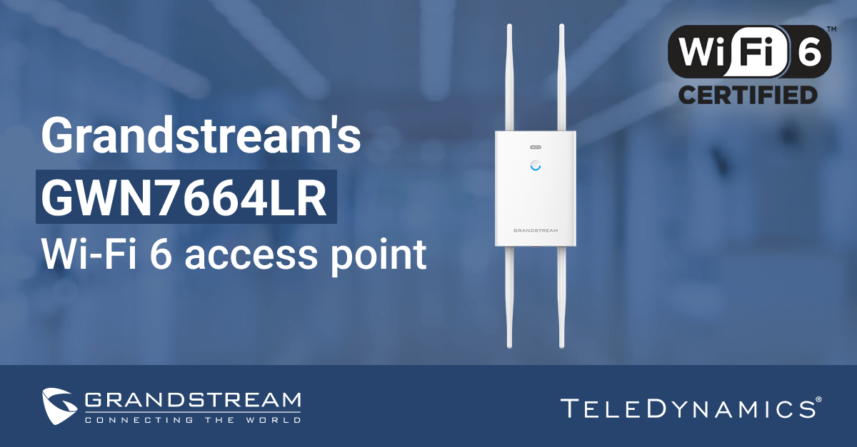 Grandstream GWN7664LR Wi-Fi 6 access point - distributed by TeleDynamics