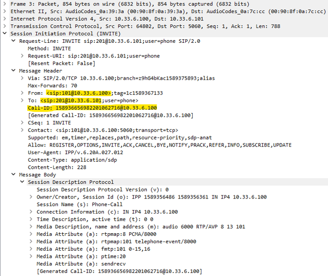 Packet capture of a SIP INVITE message - TeleDynamics blog