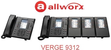 Allworx corded IP phone with integrated Bluetooth: Verge 9312