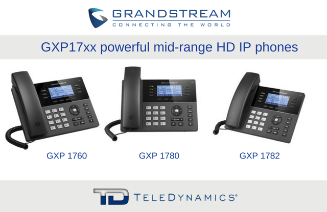 Grandstream GXP1760, GXP1780, GXP1782 mid-range IP phones