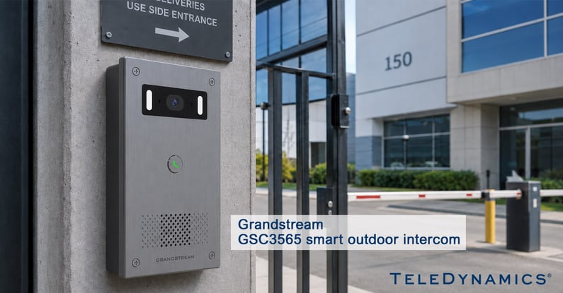 Grandstream GSC3565 smart outdoor intercom, distributed by TeleDynamics