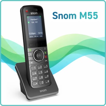 Snom M55 DECT handset, distributed by TeleDynamics