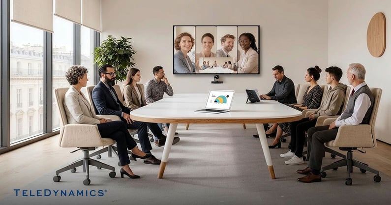 Conference room using a Yealink MVC S80 Teams Room system - Distributed by TeleDynamics
