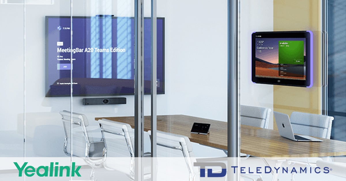 Yealink RoomPanel, distributed by TeleDynamics