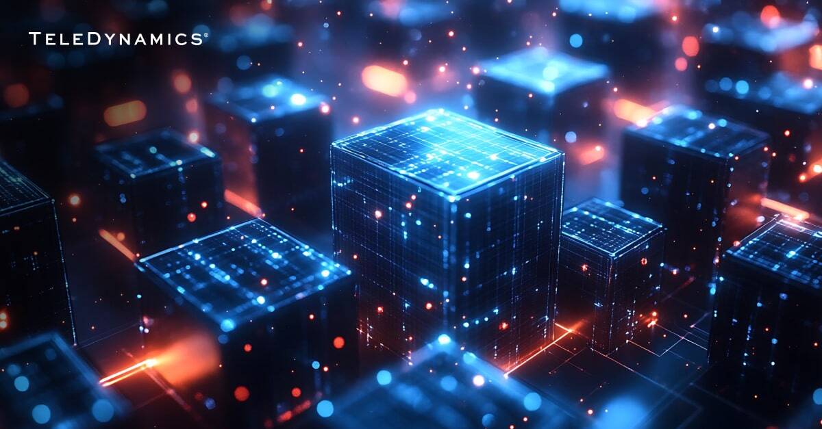 abstract blockchain concept - TeleDynamics blog 