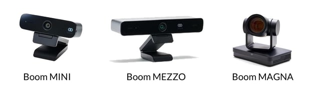 Boom Collaboration cameras, distributed by TeleDynamics