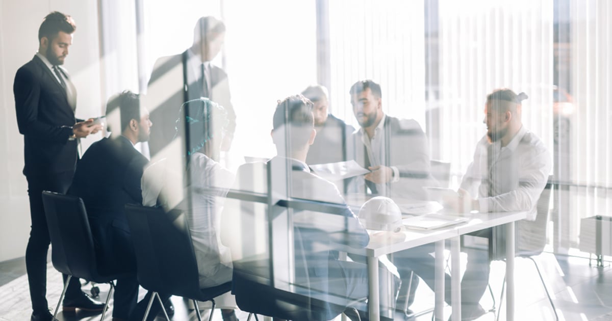 businessmen meeting in a conference room