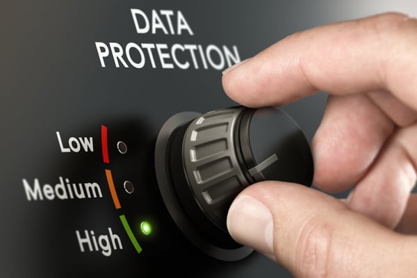 hand dialing "data protection" up to "high"