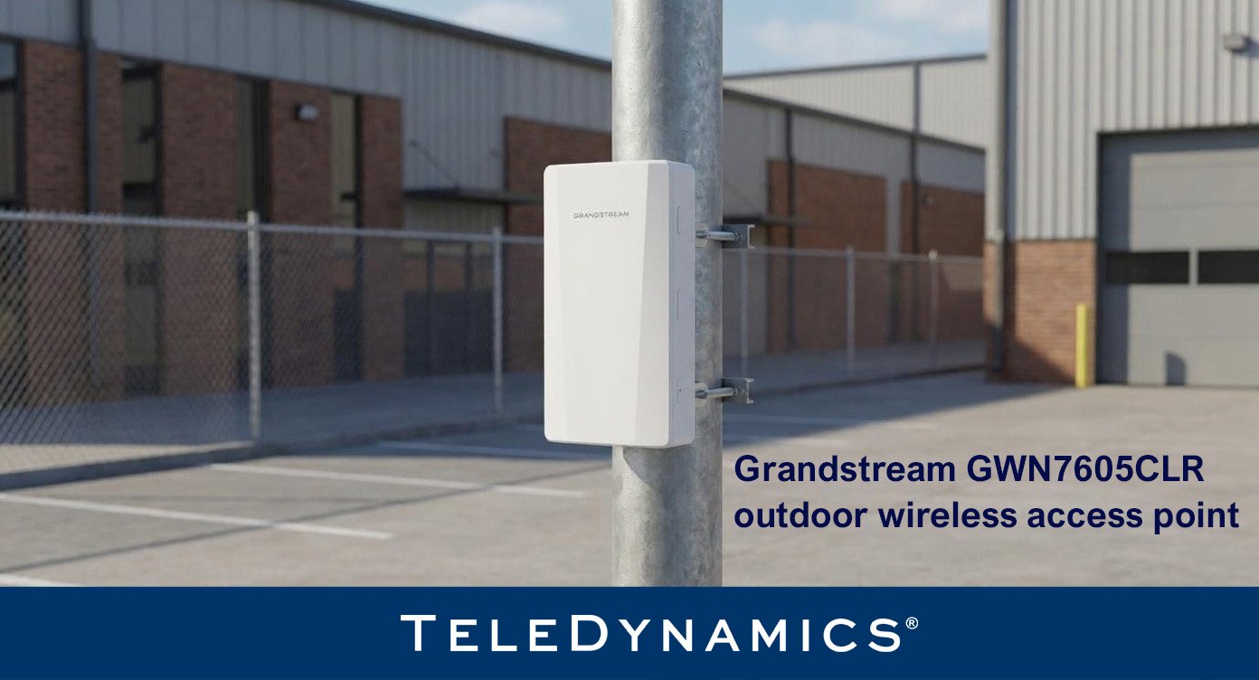 Grandstream GWN7605CLR outdoor wireless access point, distributed by TeleDynamics