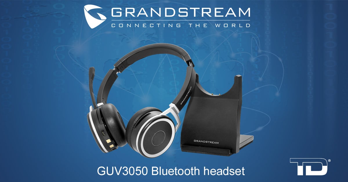 Grandstream GUV3050 Bluetooth headset, distributed by TeleDynamics