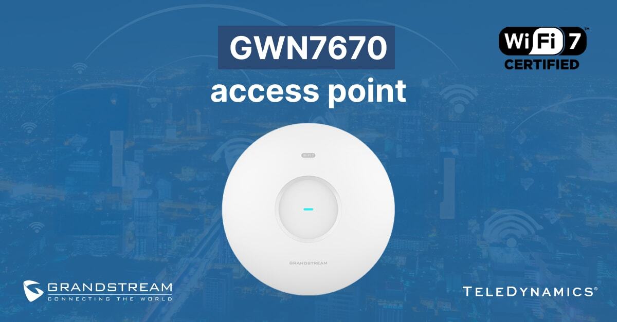Grandstream GWN7670 Wi-Fi 7 wireless access point (WAP) - Distributed by TeleDynamics