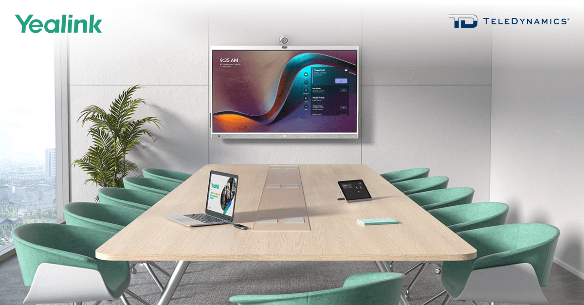 Conference room with Yealink MeetingBoard - TeleDynamics blog