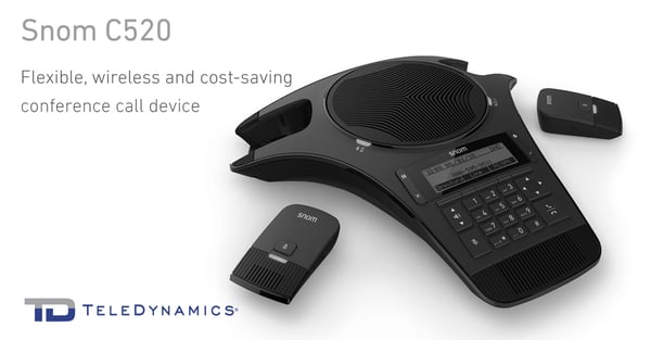 Snom C520 Teléfono De Conferencia WiMi - Con Micrófonos DECT Desmontables Y Calidad De Sonido HD Para Reuniones Profesionales