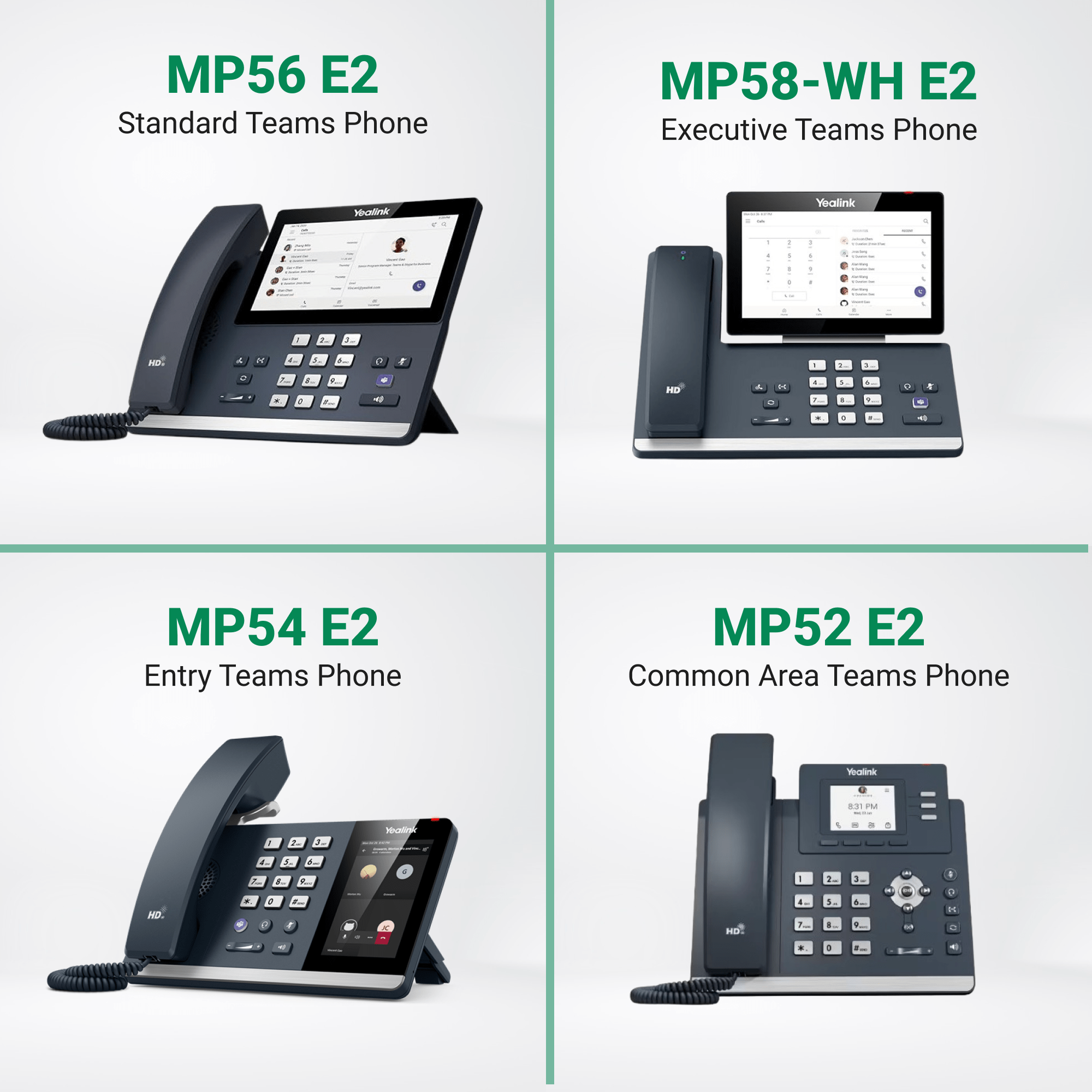 Yealink MP series Teams phone lineup - distributed by TeleDynamics