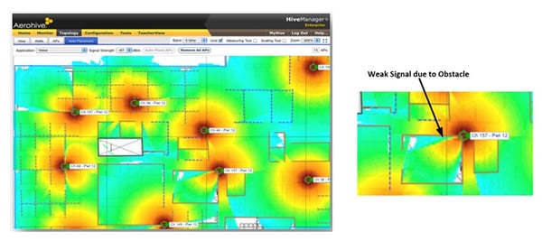 Wi-Fi signal heat map