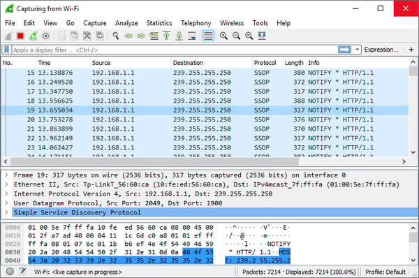 Wireshark packet capture screenshot