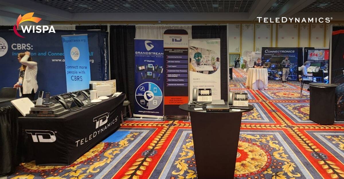 WISPAPALOOZA conference space with TeleDynamics booth