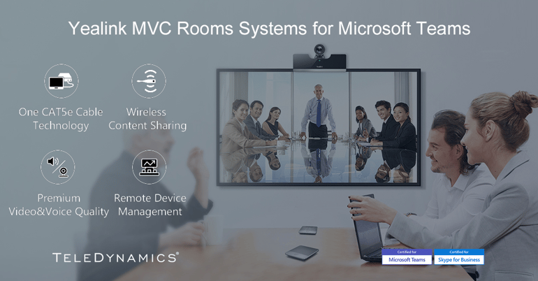 Yealink MVC Rooms Systems for Microsoft Teams, distributed by TeleDynamics