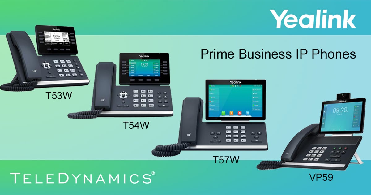 Yealink T53W, T54W, T57W and VP59 Prime Business IP desktop phones