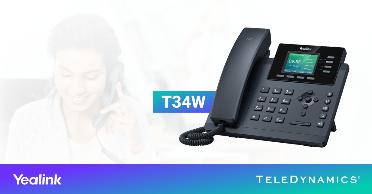 Yealink T34W IP phone - TeleDynamics blog 