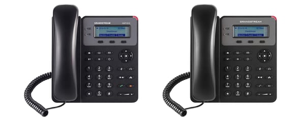 (L-R) Grandstream GXP1610 & GXP1615 with PoE IP phones