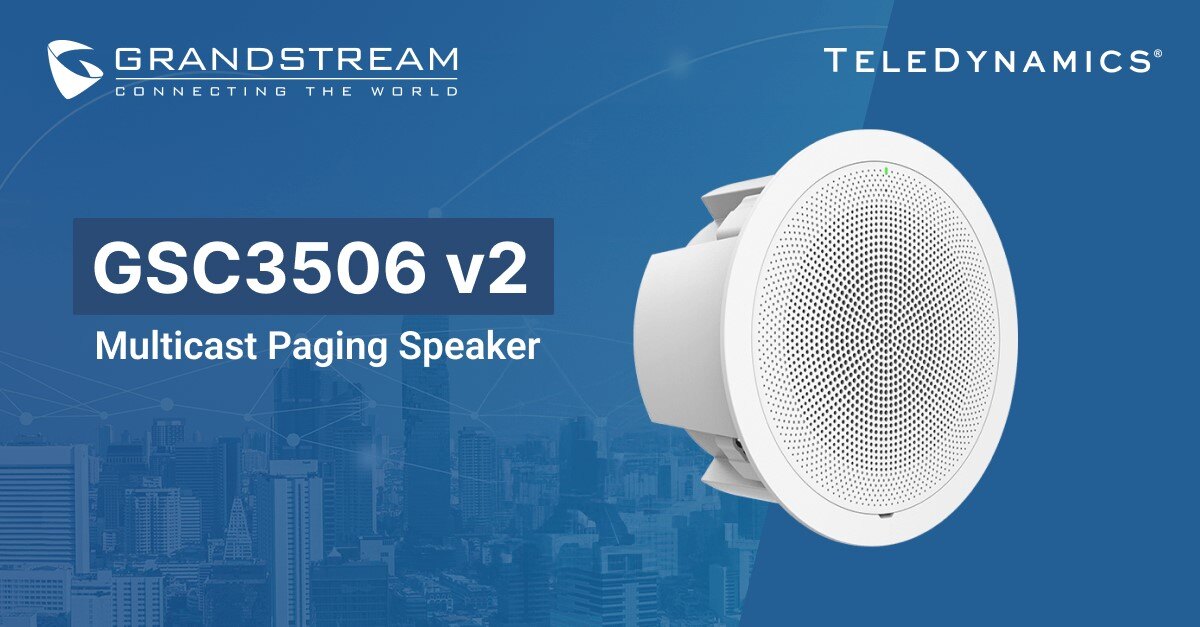 Grandstream GSC3506 V2 Altoparlante Paging SIP – Audio HD 30W Per Scuole, Uffici E Ospedali