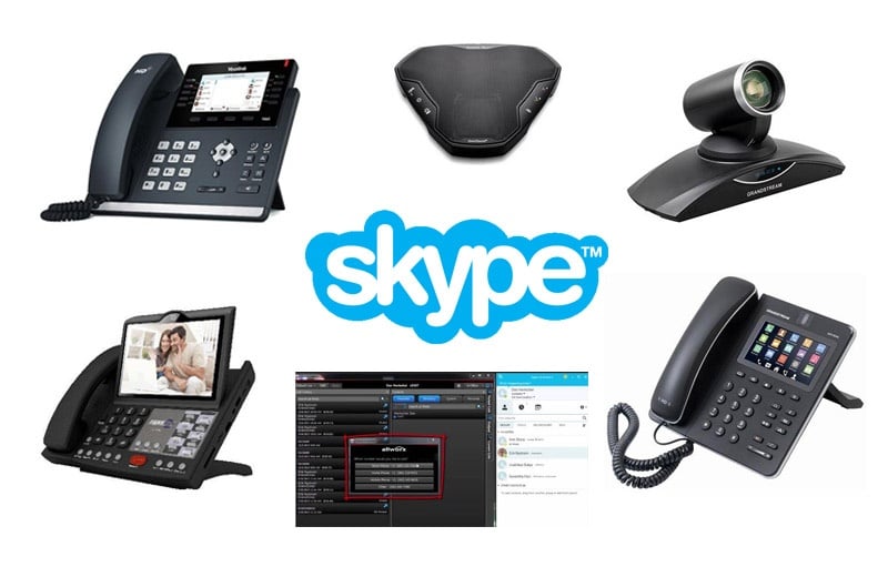 Skype-enabled endpoints - IP phone, analog phone, conference phone, video conferencing system, software add-on