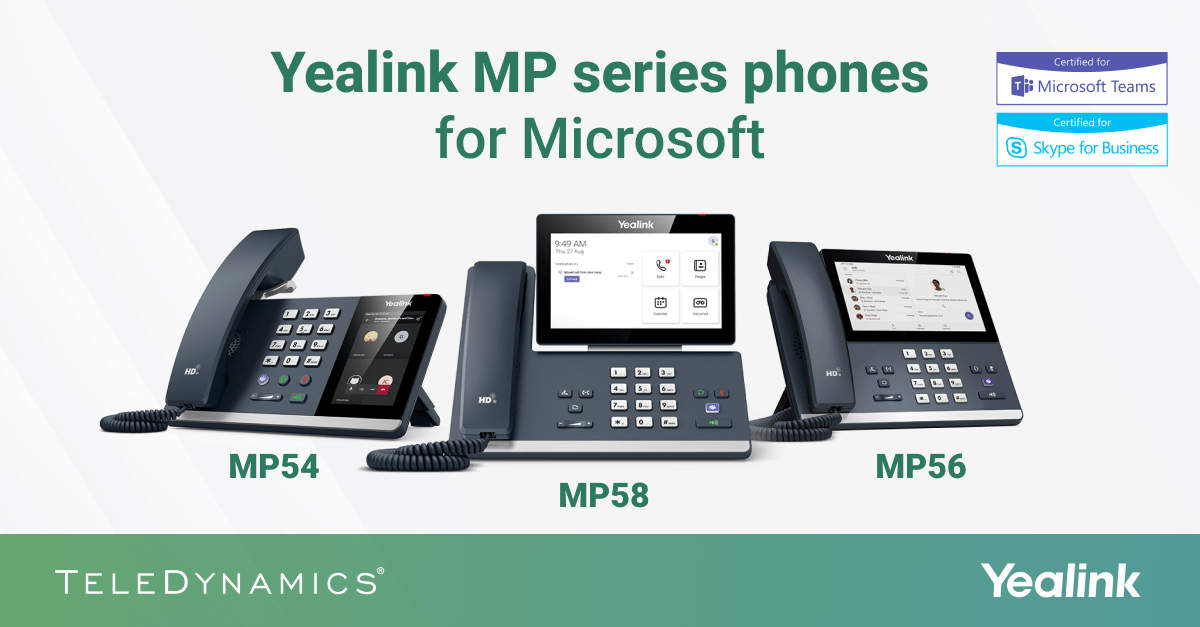 Yealink MP series IP phones for Microsoft Teams - Distributed by TeleDynamics