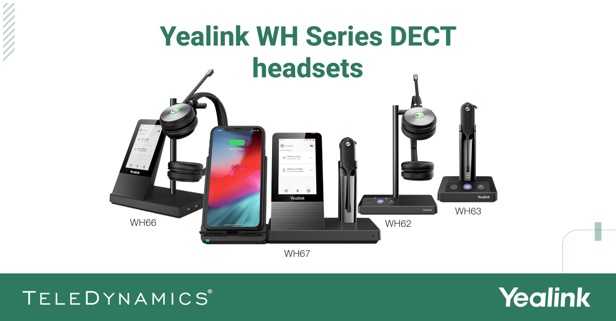 Yealink WH series DECT headsets - Distributed by TeleDynamics