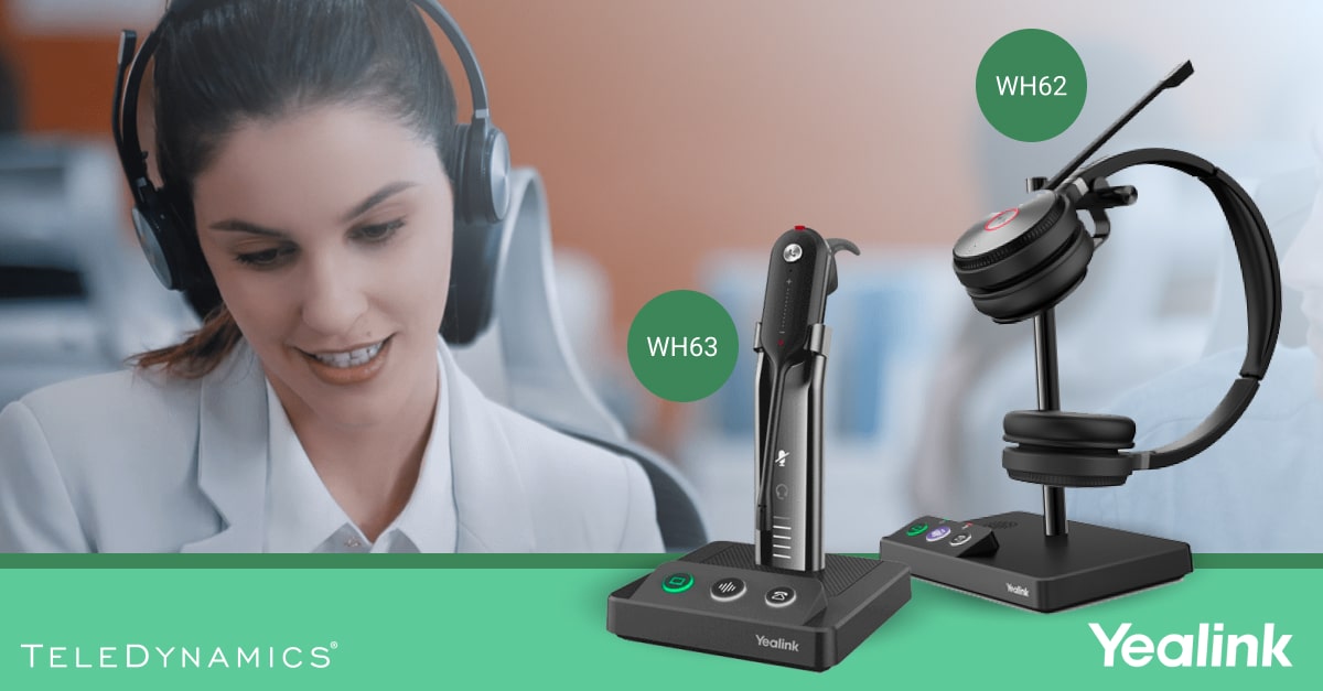 Yealink WH62 and WH63 DECT headsets - Distributed by TeleDynamics