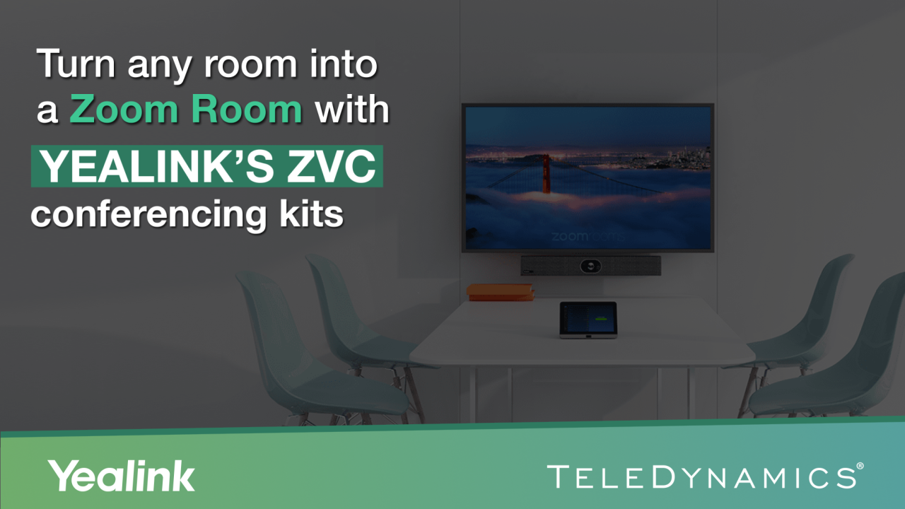 Yealink's ZVC conferencing kits - distributed by TeleDynamics